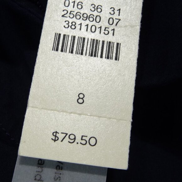 TALBOTS SIZE 8 WIDE LEG CROP CAPRIS NAVY BLUE - Picture 11 of 11